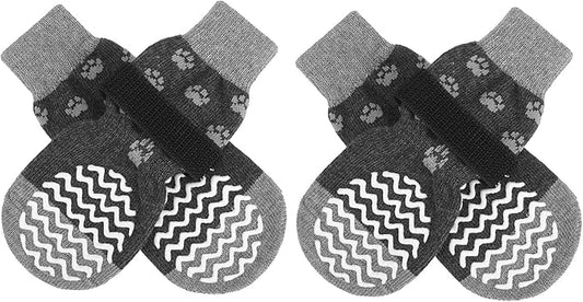 EXPAWLORER Anti Slip Dog Socks to Prevent Licking Paws, Dog Shoes for Hot Pavement, Dog Booties for Small Medium Large Senior Dogs, Traction Control Dog Boots & Paw Protectors for Hardwood Floors-PurrikoPets