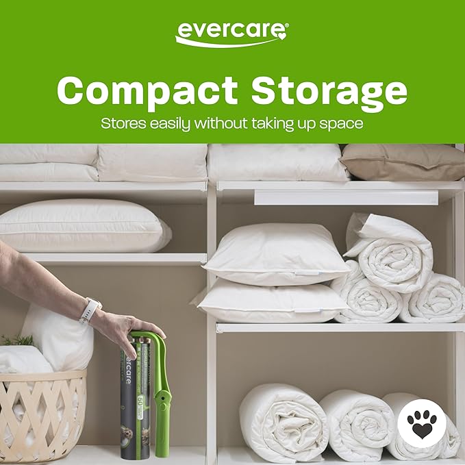 Evercare Easy-Store Mega 50 Layer Handheld Pet Lint Roller-PurrikoPets