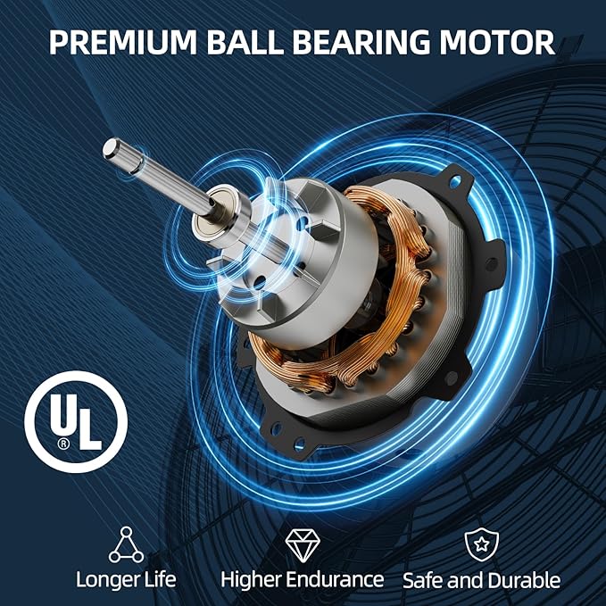 20 Inch Industrial Wall Mount Fan - 6000CFM High Velocity, Heavy Duty Metal Construction, 3 Speeds, Adjustable Tilt, Quiet Operation - Ideal for Garage, Shop, Commercial Use-PurrikoPets