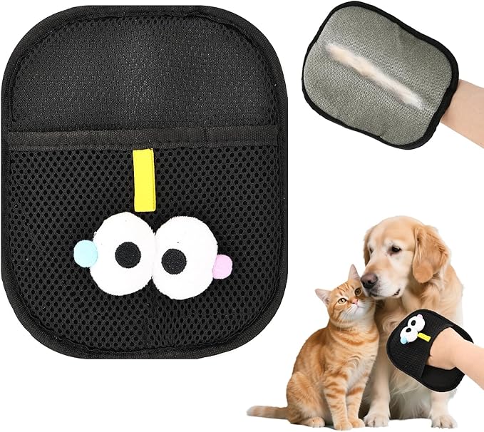 Electrostatic Pet Hair Remover, Pet Hair Remover Tool for Cats & Dogs, Cleaning Gloves for Carpet, Couch, Furniture, Car Seat, Double-Sided, Reusable, Washable (1 PCS)-PurrikoPets