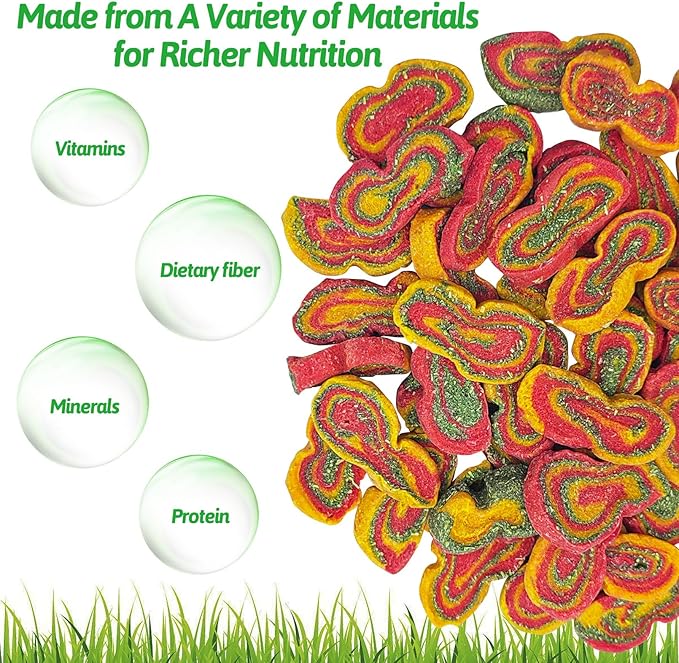 Fhiny Rabbit Chew Toys Mixed Forage Beetroot Carrot and Pumpkin Bunny Treats for Hamsters Guinea Pigs Chinchillas and Other Small Rodents Teeth Grinding (0.29lb/130g)-PurrikoPets