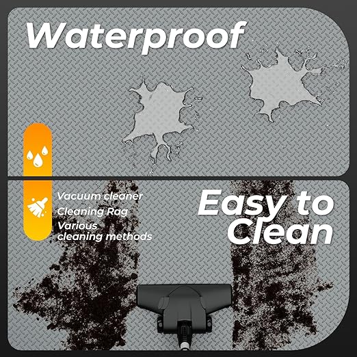 7.5 x 16 FT Garage Floor Mats for Under Car, 2.8mm Thickened Rubber Flooring Roll, S Size 120 SQFT Mat for Compact SUV, Sports Car-PurrikoPets