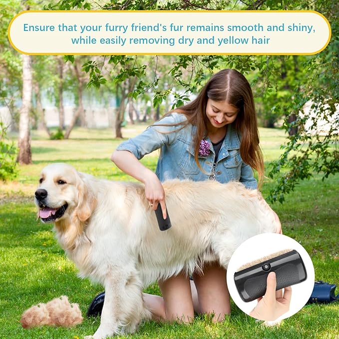 2025 Upgrade Deshedting Dog Brush & Cat Brush - Dog Undercoat Brushs with Comfort Grip, Pet Hair Removal Tool for Shedding - Fits Short Hair Pets (4 Inches)-PurrikoPets