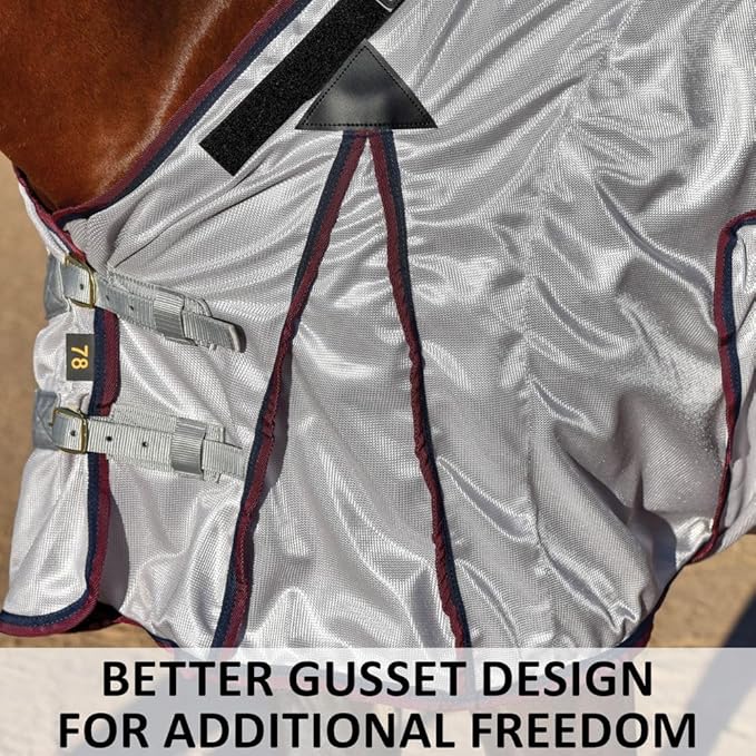 Dura-Tech RipGuard Adjusta-Fit Horse Fly Sheets | Self-Repairing Durability | Enhanced UV & Insect Protection | Ideal for All Horse Breeds-PurrikoPets