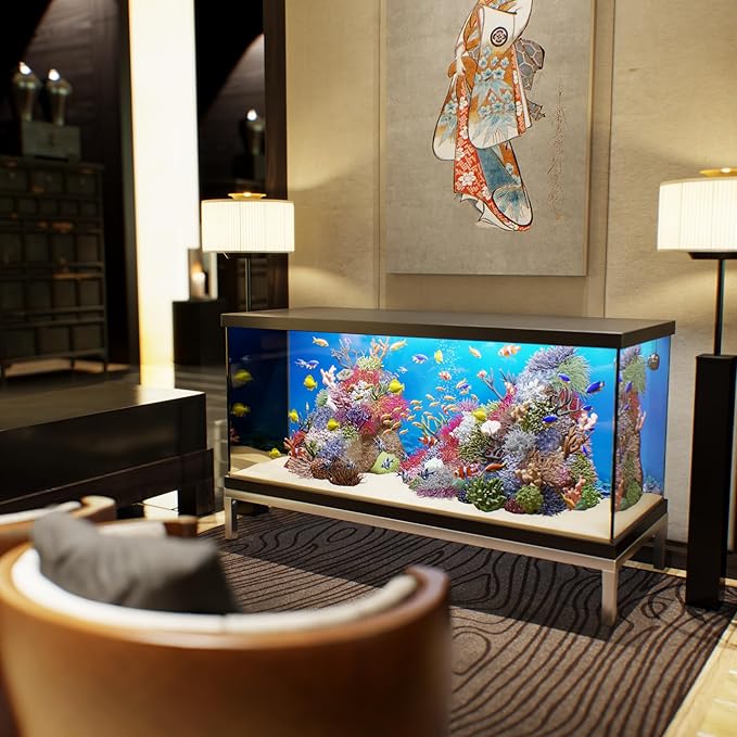 24 in X 60 in. Aquarium Stand | Industrial Style Aluminum Fish Tank Base with Open Frame Design-PurrikoPets