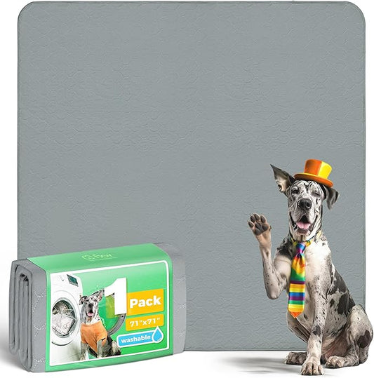 FXW Washable Pee Pads for Dogs, Puppy Pads with Super Absorbent, Specifically Designed for FXW Rollick/Homeplus 32inch 8 Panels Dog Playpen, 71" Square, Gray, 1 Pack-PurrikoPets