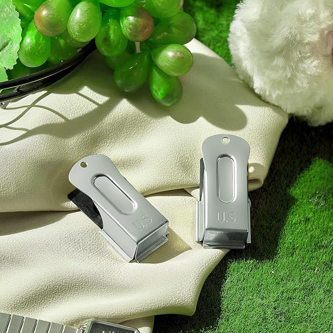 2 Pieces Brass Pet Training Clicker Signaling Cricket Clicker Metal Dog Clicker for Puppy Cats Trainer Pet Owners (Silver)-PurrikoPets