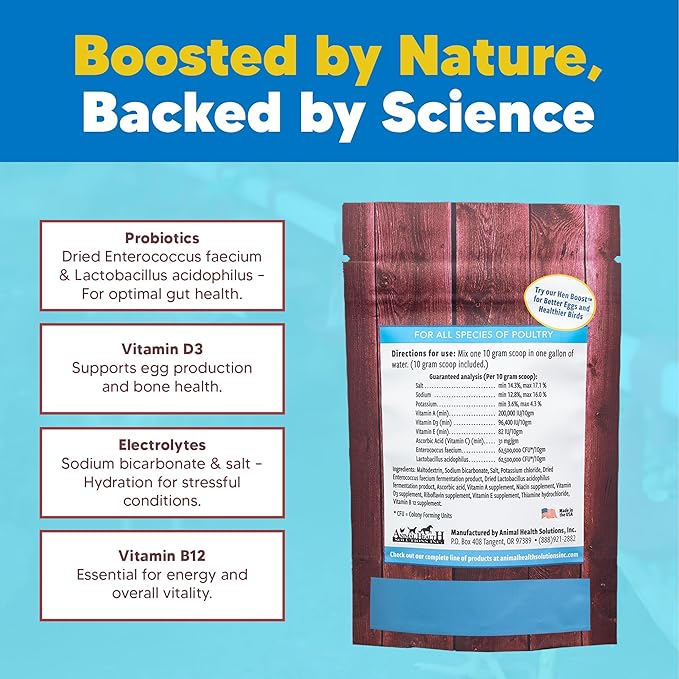 Flock PRO Chick Boost Probiotic - Probiotics, Vitamins, Minerals and Electrolytes for Chickens | Chicken Vitamins and Supplements for All Poultry - 3Oz-PurrikoPets