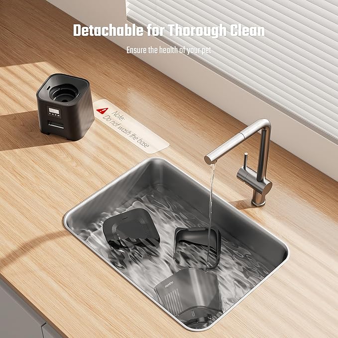 Espelho Automatic Cat Feeder- 4L Timed Cat Food Dispenser 1-6 Meals Control for Cat and Small Dog- Auto Pet Feeder with Desiccant Bag Keep Fresh for Reliable Easy Set Up and Clean- Voice Recorder-PurrikoPets