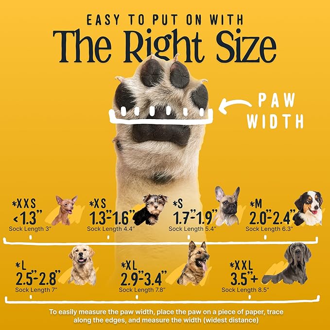 DOK TigerToes Premium Non-Slip Dog Socks for Hardwood Floors - Extra-Thick Grip That Works Even When Twisted - Prevents Licking, Slipping, and Great for Dog Paw Protection (XXS, Cool Caramel)-PurrikoPets