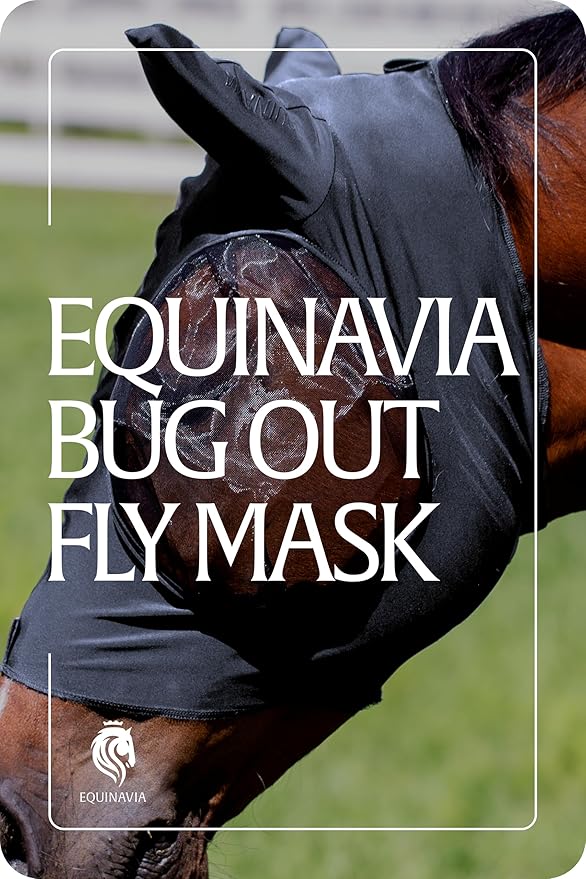 Equinavia Bug Out Fly Mask | Against Flies, Insects, UV Rays - Carbon Grey - Warmblood-PurrikoPets