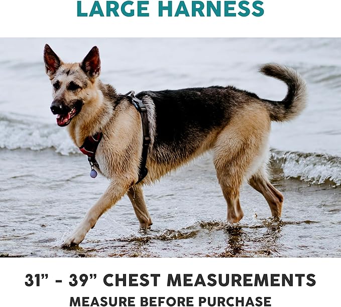 Embark Adventure Dog Harness, Reflective Trim No Pull Dog Harness for Large Dogs - Military Grade Nylon, Front Clip with Gel Lined Handle.-PurrikoPets