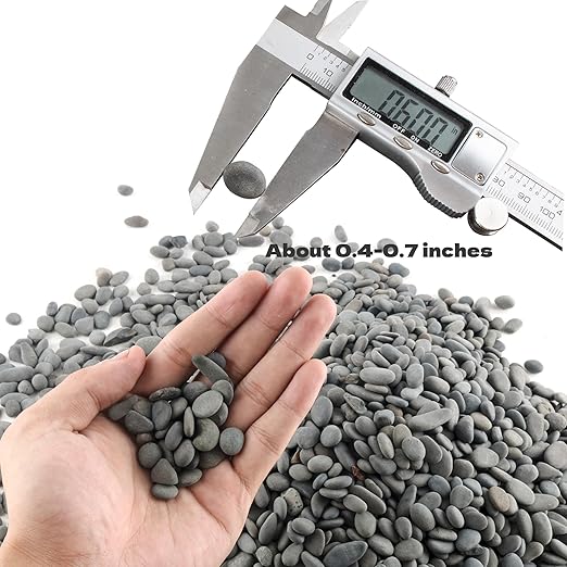 18lb Small Smooth River Rocks Pebbles for Plants & Succulents, Decorative Outdoor Landscaping Garden Rocks, Natural Mexican Beach Pebbles, Gravel for Aquarium, Fish Tanks, Vase and Yard Decor-PurrikoPets