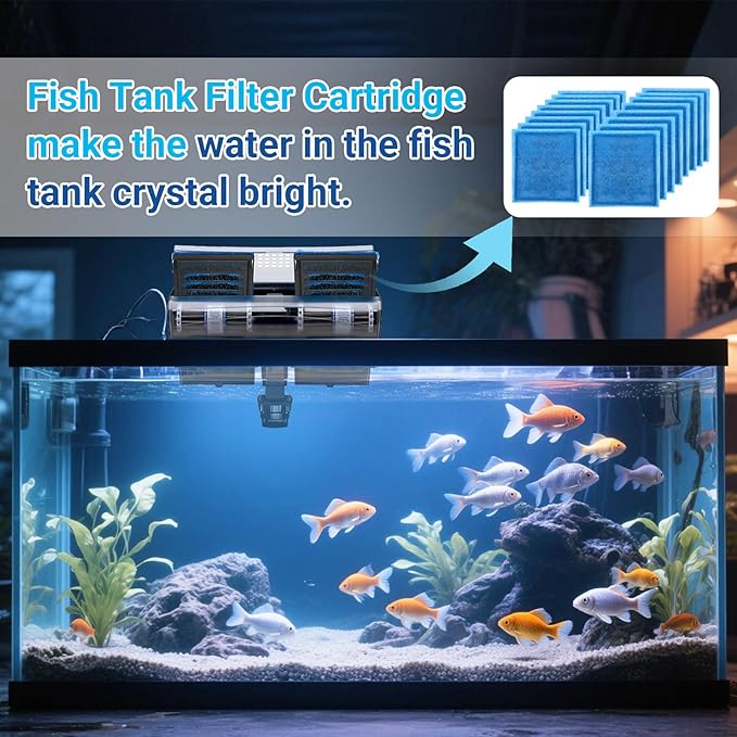 16 Pack Aquarium Filter Cartridges Compatiable with Penguin PRO Power Filters 200 275 350 375, Rite Size C Filter Cartridges Replacement-PurrikoPets