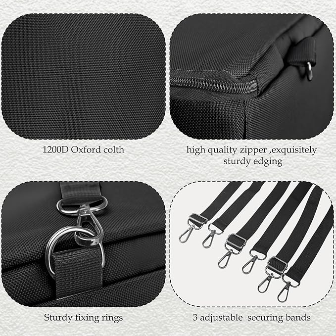 1Pcs Hay Bag for Horse,1200D Oxford Fabric Slow Feed Bags with Front Hay Nets Design and Heavy Duty Zipper Large Top Load Feeding Bag for Horses and Livestock,Black-PurrikoPets