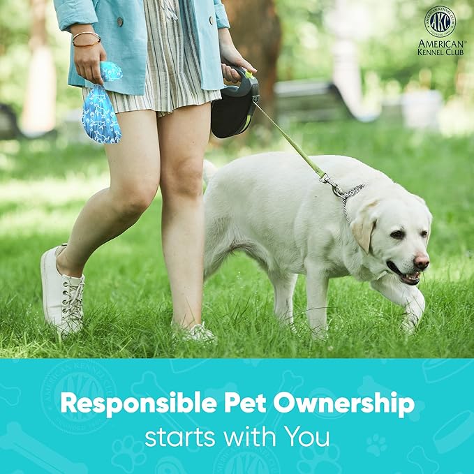 AKC Dog Poop Bags - Leak Proof Pet Waste Bags - 16 Refill Rolls - Lavender Scent - 240 Count (Puppy Print)-PurrikoPets