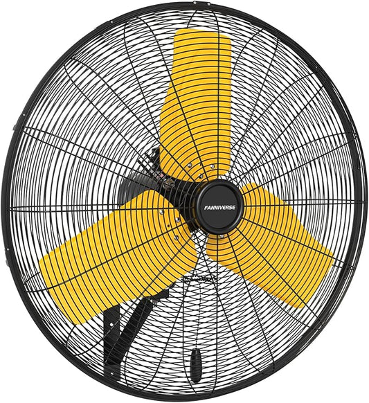 24 Inch 9500 CFM Waterproof Wall Fan Pro Series - Outdoor High Velocity Wall Mount Fan with Enclosed Motor for Residential, Warehouse, Patio, Shop, Garage, Barn UL Safety Listed-PurrikoPets