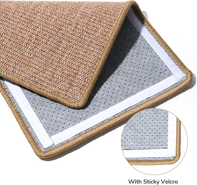 FUKUMARU Cat Scratcher Mat, 23.6 X 31.5 Inch Natural Sisal Cat Scratch Mats, Horizontal Cat Floor Scratching Pad Rug, Protect Carpets and Sofas Brown-PurrikoPets