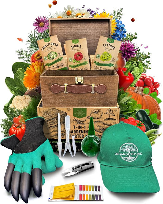 75 Herb & Vegetable Seeds Variety Pack, Garden Seed Starter Kit - Over 47,380 Non-GMO Heirloom Seeds for Planting Vegetables and Herbs Garden Seeds Gift Seed Box with Gardening Supplies, Survival Kit-PurrikoPets