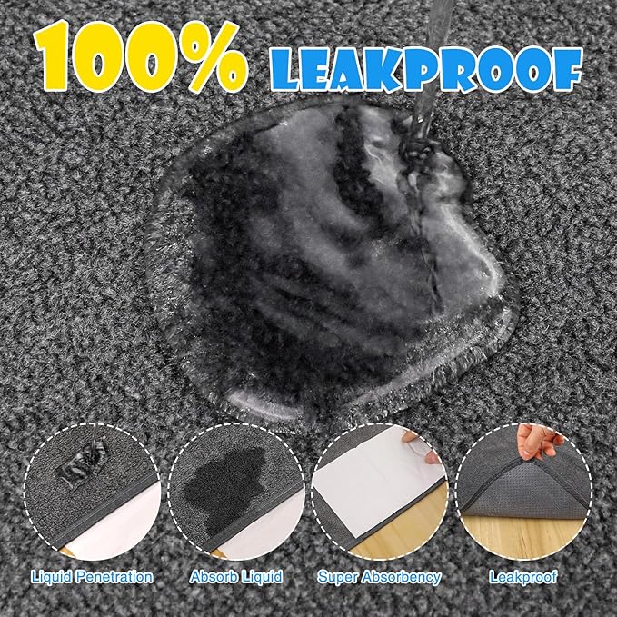 2 Pack Extra Large Washable Pee Pads for Dogs 72"x72" Reusable Dog Mat for Floor Non-Slip Waterproof Pee Pads for Dogs Fast Absorbent Pet Whelping Pads Puppy Playpen Mat for Incontinence, Housebreak-PurrikoPets