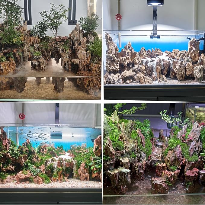 Dragon Stone Rock for Aquascaping,Aquarium Decor, Fish Tank Decorations,3-10 Inches Natural Ohko Stone for Fish Tank Landscaping (13.2 Pounds)-PurrikoPets