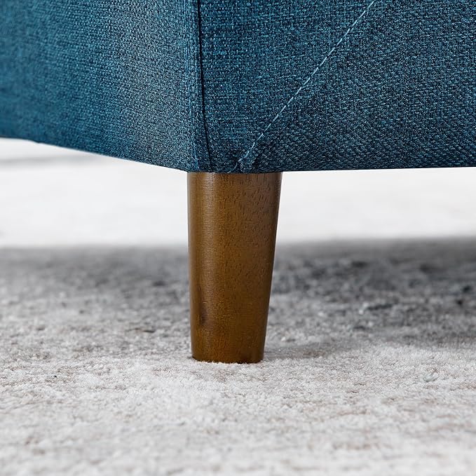 Dog Sofa Couch for Medium to Large Dogs, Memory Foam Dog Sofa Bed, Modern Elevated Pet Couch Bed with Wooden Legs, Light Grey-PurrikoPets