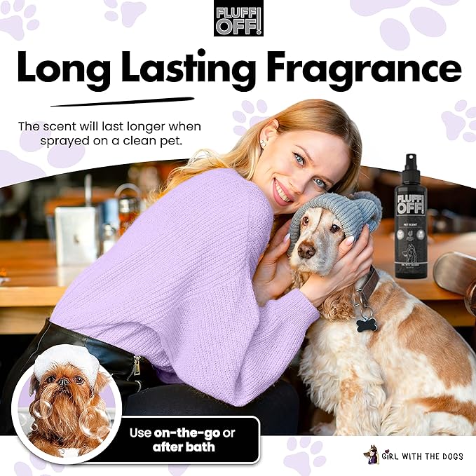 FLUFF OFF Pet Scent (Blueberry Bubblegum) 8 Oz - for Cats and Dogs - Made in USA-PurrikoPets