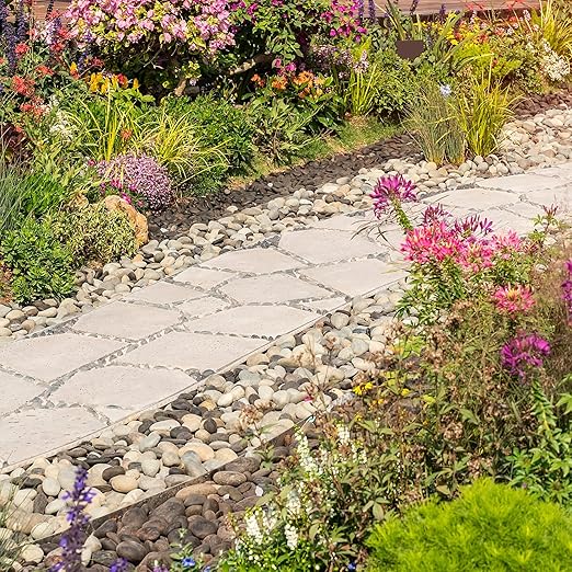 40lbs River Rocks, 1-2 Inch Natural Pebbles for Plants, Hand-Picked Premium Stones for Landscaping and Garden Design, Fish Tank, Flower Pots, Pathways and Backyard, Mixed Color-PurrikoPets