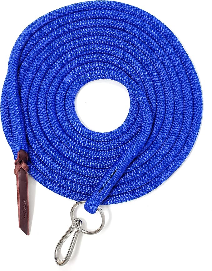 22' Long Line with SS O Ring and Carabiner (Ultra Marine)-PurrikoPets