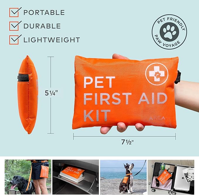 Dog First Aid Kit - Pet Emergency Kit - Water Resistant High Visibility Reflective First Aid Pouch Dog Camping Essentials for Hiking, Backpacking, Sports, Hunting-PurrikoPets