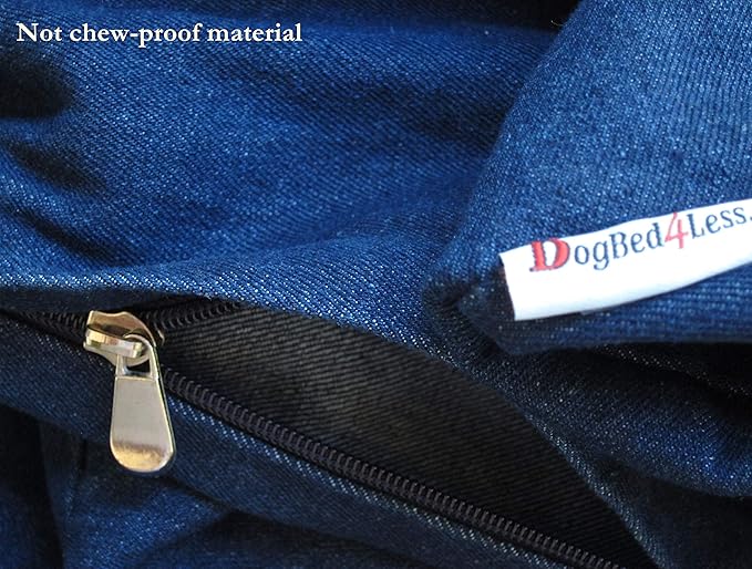 Dogbed4less Premium Gel Memory Foam Dog Bed, Durable Denim Cover with Waterproof Liner and Extra Pet Bed Case, 35"X20"X4" Small to Medium Pet-PurrikoPets