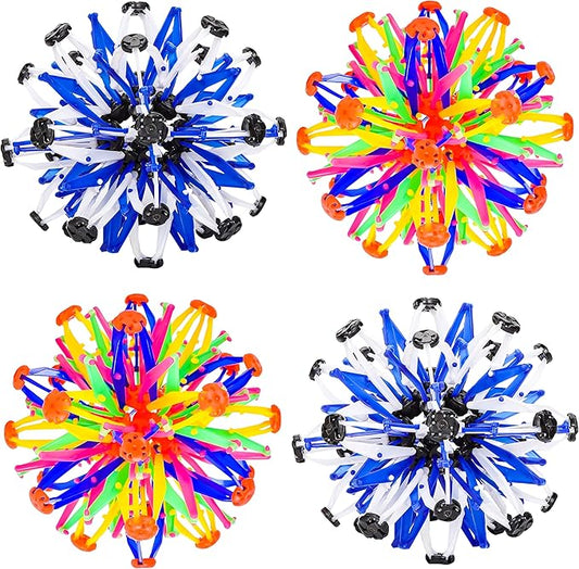 2Pcs Colorful Sphere Expandable Breathing Balls Fidget Toy-Great Anxiety Stress Reliever,Collapsible Expanding Magic Ball Toys for Kids & Adults Mindfulness Meditation Practices , Yoga -ADHD-PurrikoPets