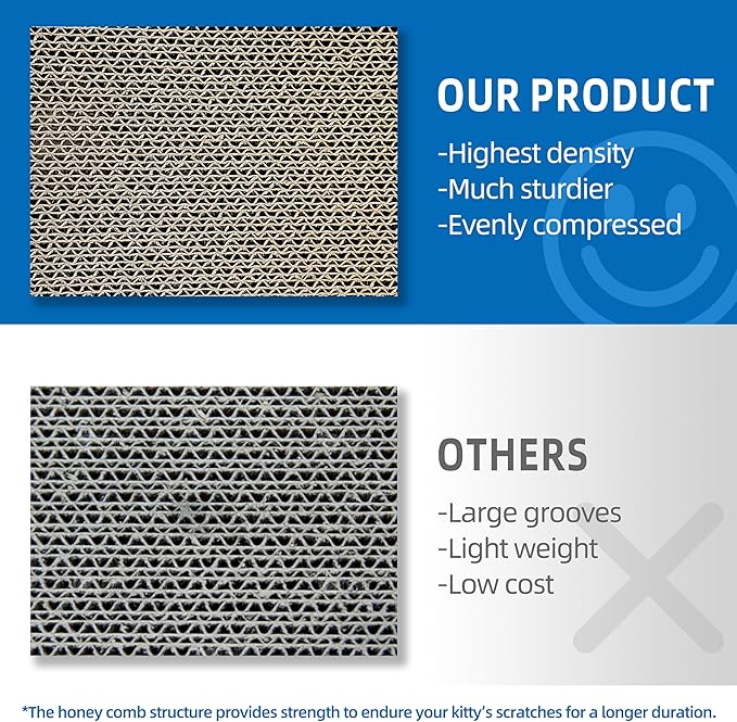 2 in 1 Cat Scratcher Cardboard, Cat Scratching Board Furniture Protector, Cat Scratching Post, Cat Beds for Indoor Cats, Infinity Shape, X-Large-PurrikoPets