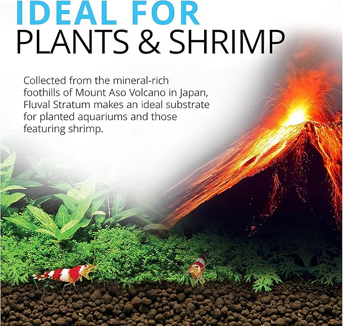 Fluval 12693 Plant and Shrimp Stratum for Freshwater Fish Tanks, 4.4 lbs. – Aquarium Substrate for Strong Plant Growth, Supports Neutral to Slightly Acidic pH-PurrikoPets