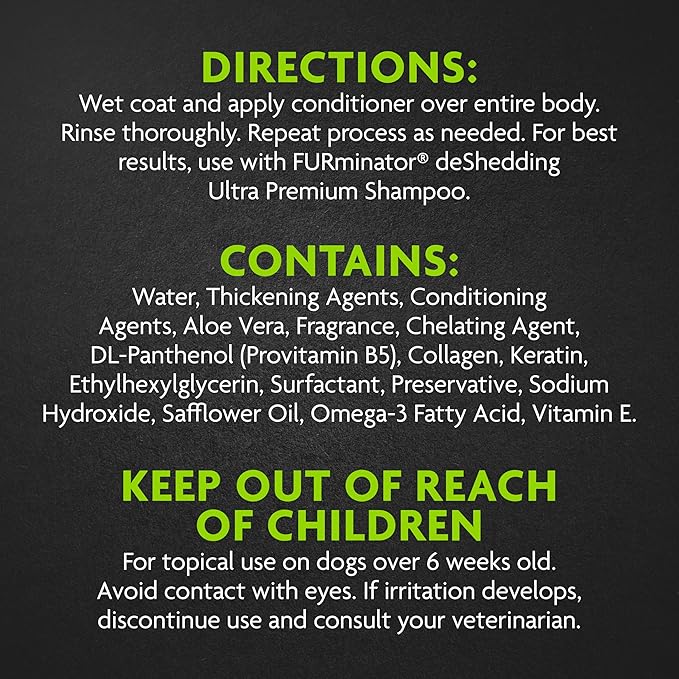 FURminator® deShedding Ultra Premium Conditioner for Dogs, 128 Oz, with Pump-PurrikoPets