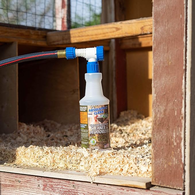 Absolutely Clean Chicken Coop Cleaner and Deodorizer, Veterinarian Approved, Powerful, Natural Enzyme Cleaner Safely Eliminate Tough Messes and Odors, Made in Colorado-PurrikoPets
