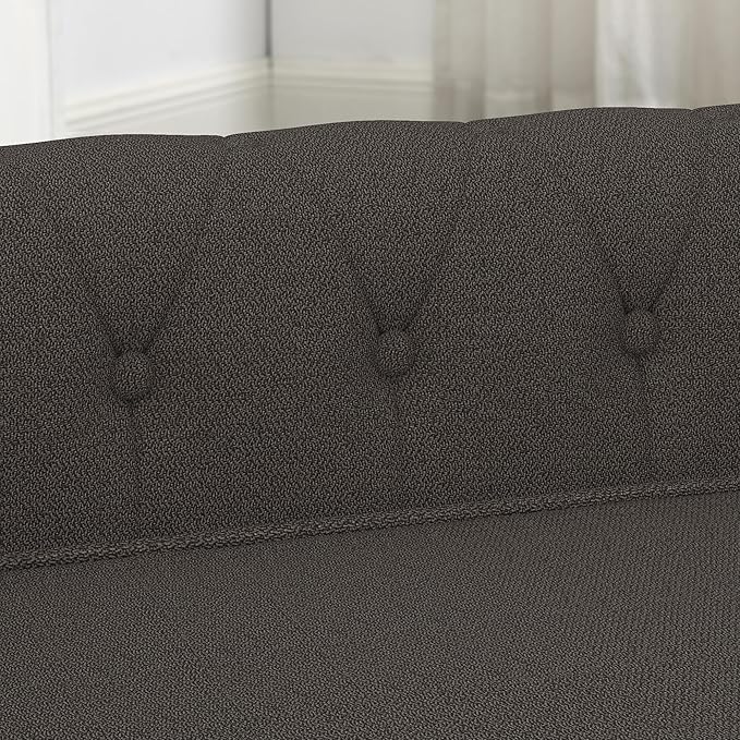 Dog Sofa Couch for Medium to Large Dogs, Memory Foam Pet Sofa Couch with Washable Fabric, Durable Elevated Dog Bed with Legs, Removable Cushion for Medium and Large Dogs, Dark Brown-PurrikoPets