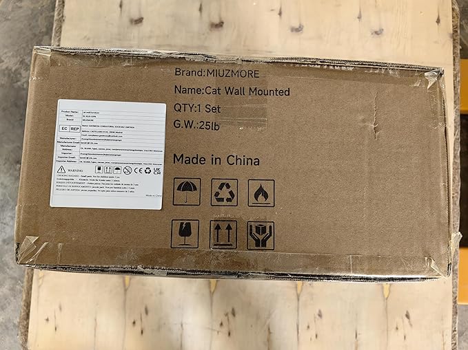 9-Piece Wall-Mounted Cat Shelves Set, House, Lookout Tower, 2 Sisal Scratching Posts, 5-Step Cat Wall Ladder, Pine Furniture, Extra-Wide & Long for Large Cats, Space-Saving Indoor Shelves-PurrikoPets