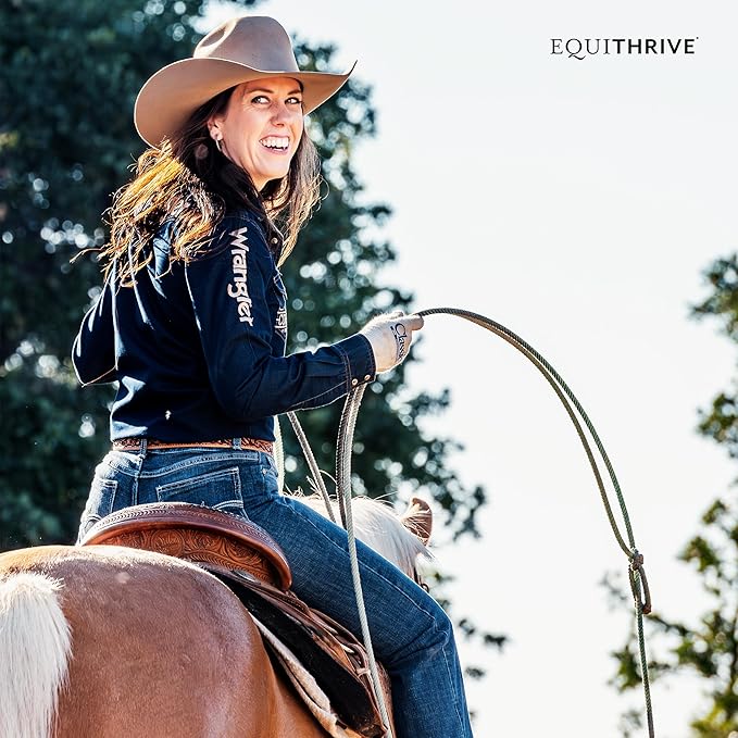 Equithrive Original Joint Supplement Powder with Resveratrol and Hyaluronic Acid for Horses, Equine Care, Molasses Flavor, 8 lbs-PurrikoPets