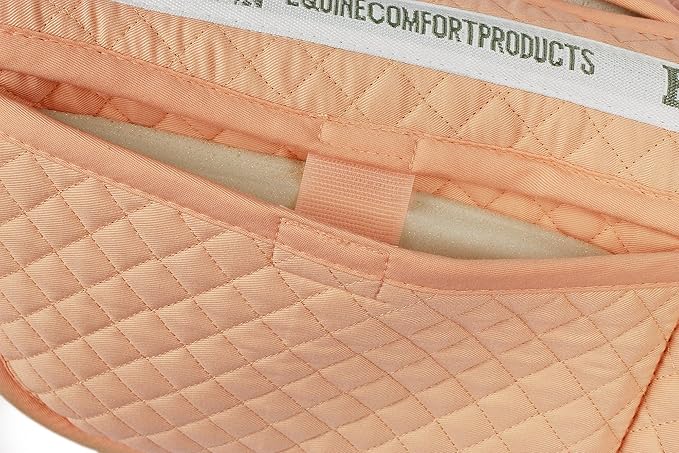 ECP Equine Comfort Products Adjustable Shock Absorbing Memory Foam Half Saddle Pad, Injury Prevention & Pressure Relief, Customizable Fit, Breathable for All Riding Styles-PurrikoPets