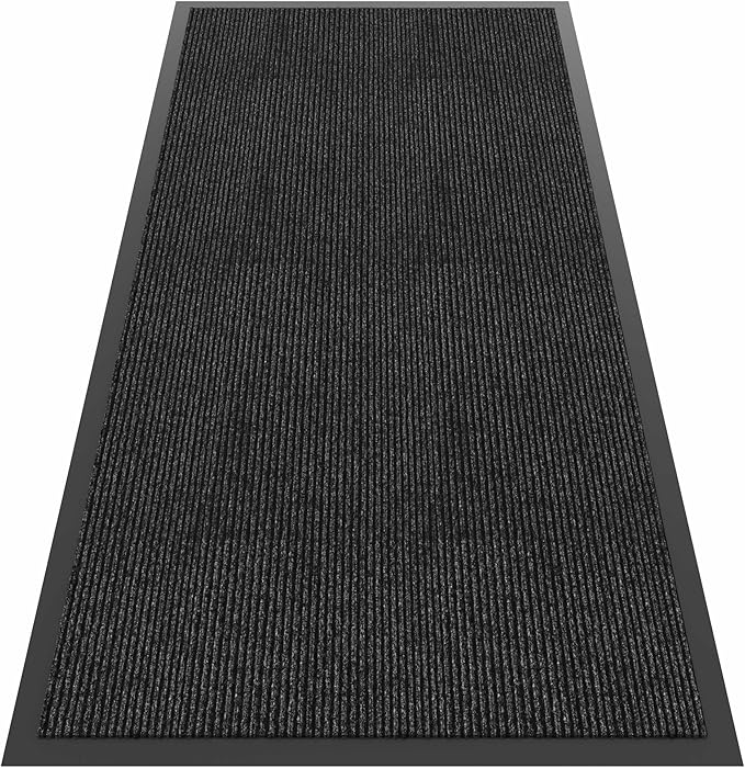 Front Door Mat, 4'x8' Indoor Outdoor Door Mat, Commercial Industrial Entrance Doormat, Heavy Duty Welcome Mat, Rubber Backing Non Slip Doormat for Entryway-PurrikoPets