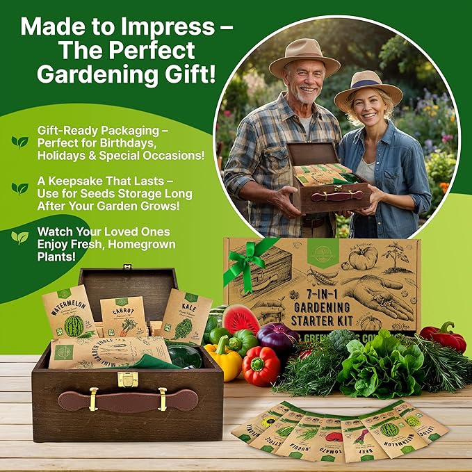 75 Vegetable & Greens Seeds Variety Pack, Garden Seed Starter Kit - Over 44,700 Non-GMO Heirloom Seeds for Planting Vegetables and Greens, Gift Seed Box with Gardening Supplies, Survival Kit-PurrikoPets