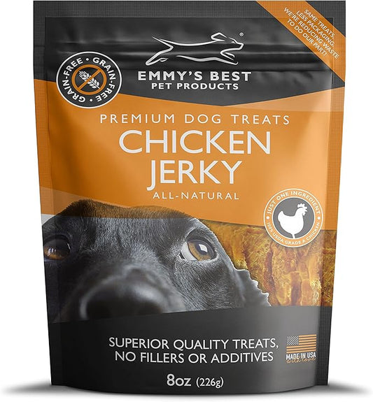 Emmy's Best EBPP Chicken Jerky Dog Treats Made in USA - 100% Natural Jerky Treats Made with Real Chicken - Grilled Chicken Strips for Medium Dogs, Large and Small Dogs-PurrikoPets