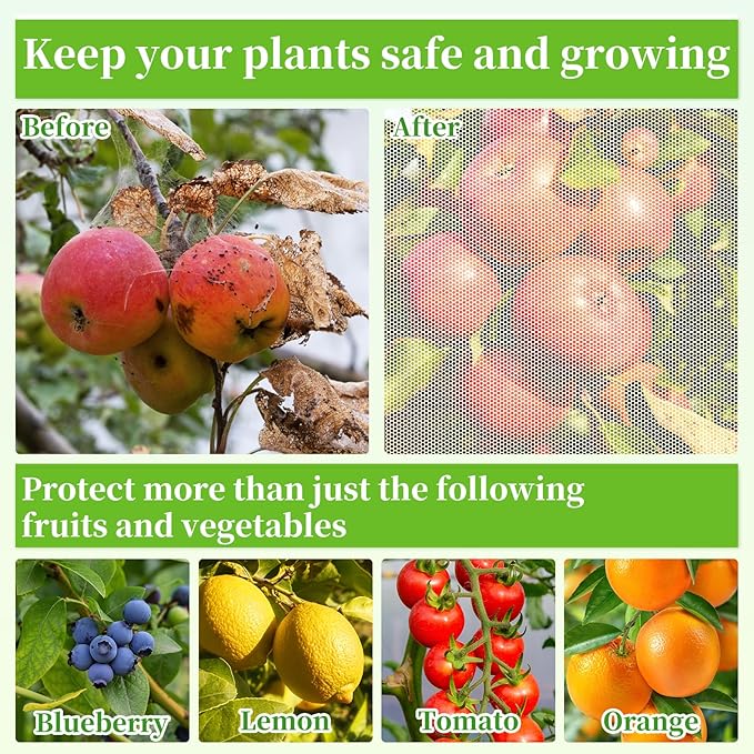 78x10Ft Mosquito Netting Garden Mesh Netting, Bug Insect Mosquito Fly Bird Net, Animals Barrier Protection Net, White 3x24m-PurrikoPets