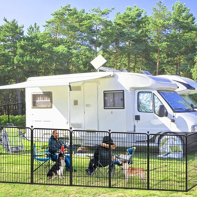 Dog Playpen 40 inch 36 Panels Indoor Outdoor Dog Pen for Large/Medium/Small Dogs Heavy Duty Metal Dog Fence Outdoor for Yard, Puppy Playpen with Door Portable Pet Fence for RV Camping Yard-PurrikoPets