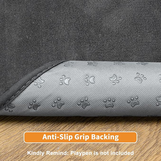 Dog Pee Pad Washable Extra Large, Instant Absorb Thicker Training Pads Non-Slip Pet Playpen Mat, Waterproof Reusable Floor Mat Ideal for Puppy Senior Dog Whelping Incontinence Housebreaking 65x48 Inch-PurrikoPets