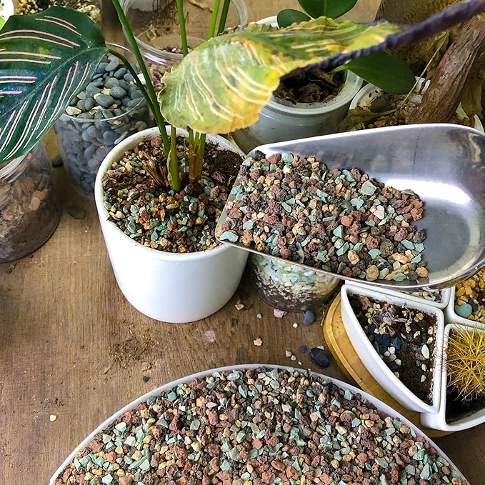 18lb Mix Horticultural Lava Rock Pebbles Pumice Potting Soil Amendment Succulent Cactus Bonsai Gritty Rock Decorative Gravel Plant Drainage Volcanic Rock for Aquarium Fairy Gardening Top Dressing-PurrikoPets