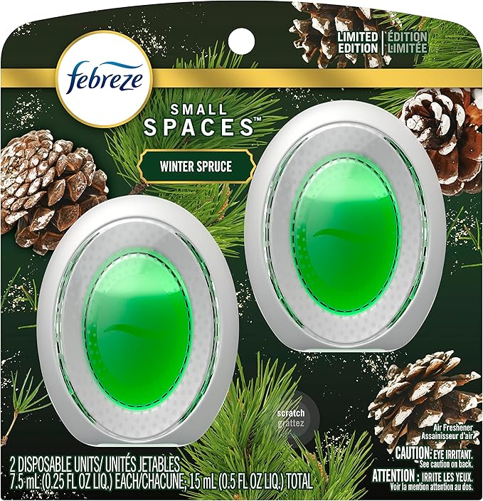 Febreze Small Spaces Air Freshener Limited Edition Scents (Winter Spruce, 2 Pack)-PurrikoPets