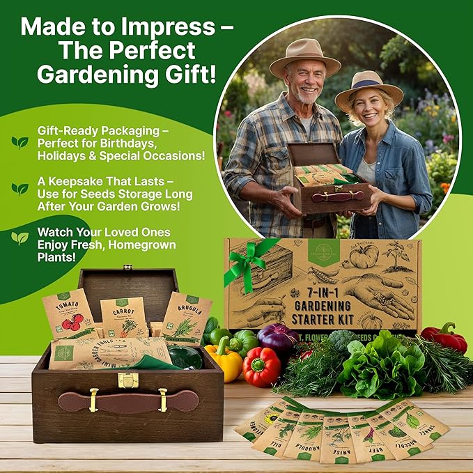 75 Herb & Vegetable Seeds Variety Pack, Garden Seed Starter Kit - Over 47,380 Non-GMO Heirloom Seeds for Planting Vegetables and Herbs Garden Seeds Gift Seed Box with Gardening Supplies, Survival Kit-PurrikoPets
