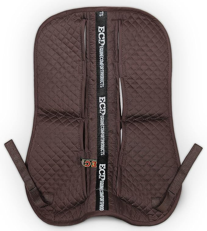 ECP Equine Comfort Products Adjustable Shock Absorbing Memory Foam Half Saddle Pad, Injury Prevention & Pressure Relief, Customizable Fit, Breathable for All Riding Styles-PurrikoPets